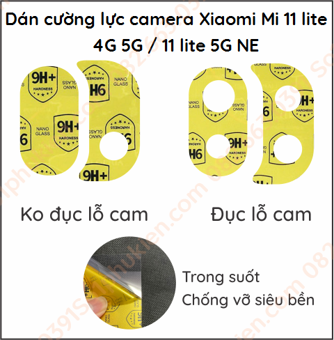Cường lực camera xiaomi mi 11 lite 4g / mi 11 lite 5g / mi 11 lite 5g ne siêu bền