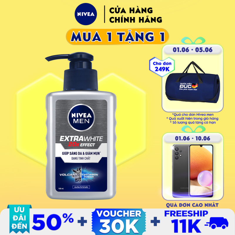Sữa Rửa Mặt NIVEA MEN Tạo Bọt Giúp Sáng Da Vượt Trội (100ml) - 83956