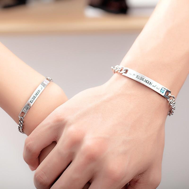 Bộ 2 Lắc Tay Cặp Đôi Titan Ko Đen TT 2488