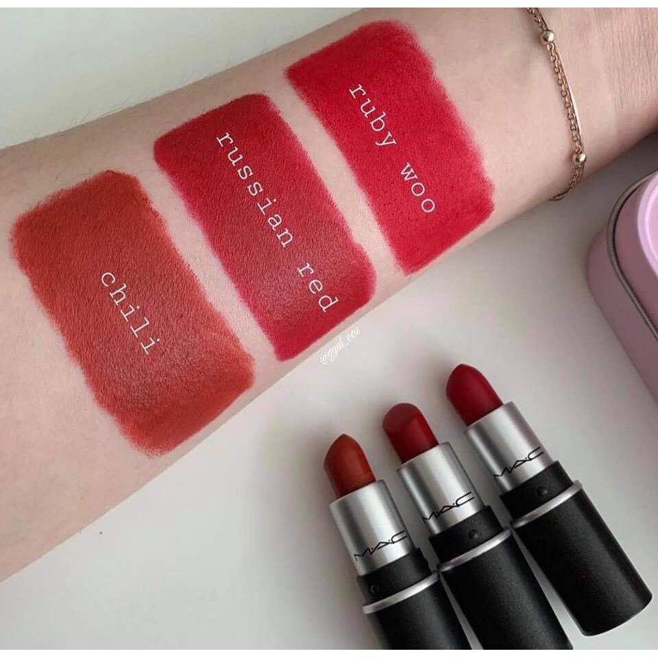 [HCM](SẴN - AUTH) SON MAC 316 DEVOTED TO CHILI MARRAKESH RUBY WOO CHILI 923 STAY CURIOUS 314 MULL IT OVER LADY DANGER