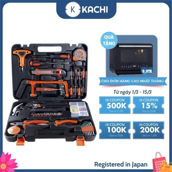 Bảng giá Bộ dụng cụ sửa chữa đa năng 45 chi tiết Kachi - Có hộp đựng tiện lợi, gọn gàng