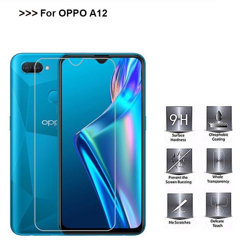 Kính cường lực điện thoại OPPO A12 trắng trong diêu cứng bảo vệ màn hình