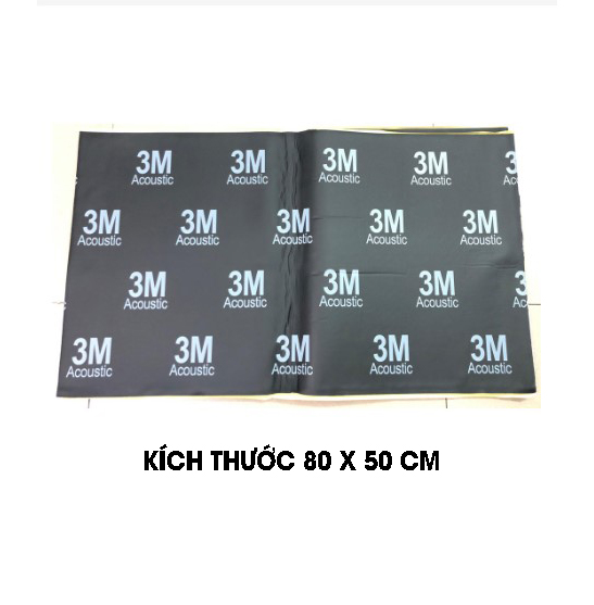 Tấm cách âm 3m™ acoustic 4 lớp màu đen siêu chống ồn hàng nhập khẩu kích thước xấp xỉ 80 x 50