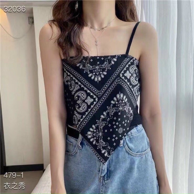 áo yếm 2 dây họa tiết thổ cẩm boho