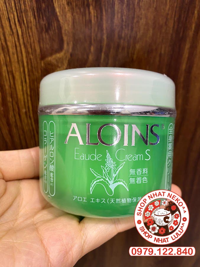 Kem Lô Hội Aloins, Kem Dưỡng Trắng Da body toàn thân, dưỡng ẩm Aloins Eaude Cream S 185g Nhật bản