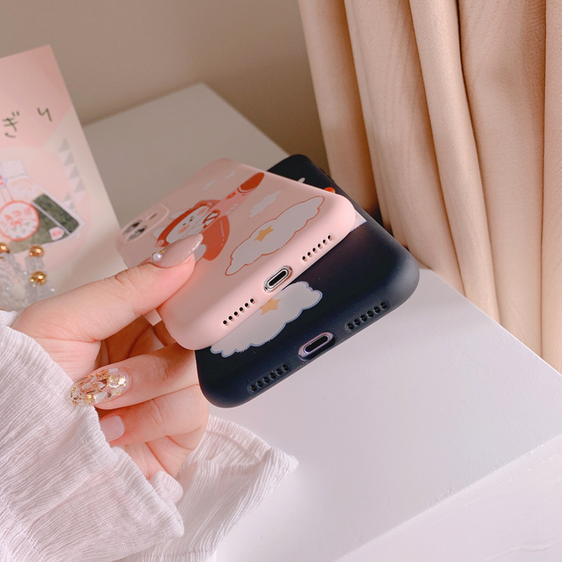 Ốp Lưng Silicon Màu Bảo Vệ CAMERA Bear Planes
