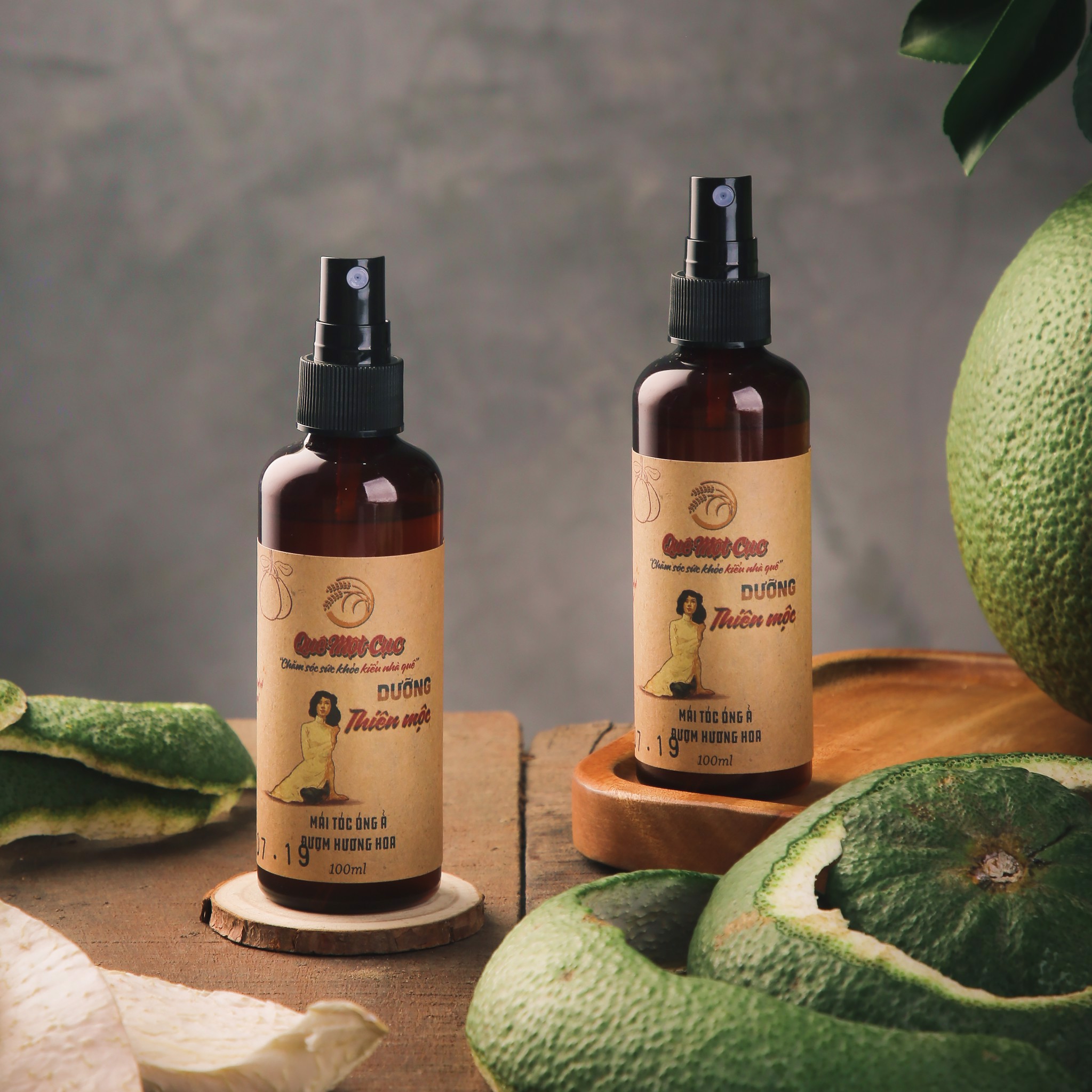 XỊT DƯỠNG TÓC THIÊN MỘC ORGANIC QUÊ MỘT CỤC 100ml