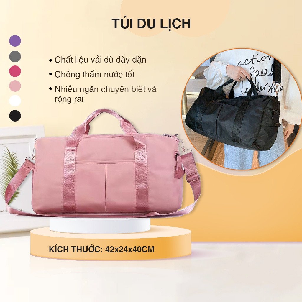 [Túi xách tiện ích] Túi xách du lịch size lớn có ngăn để giày.