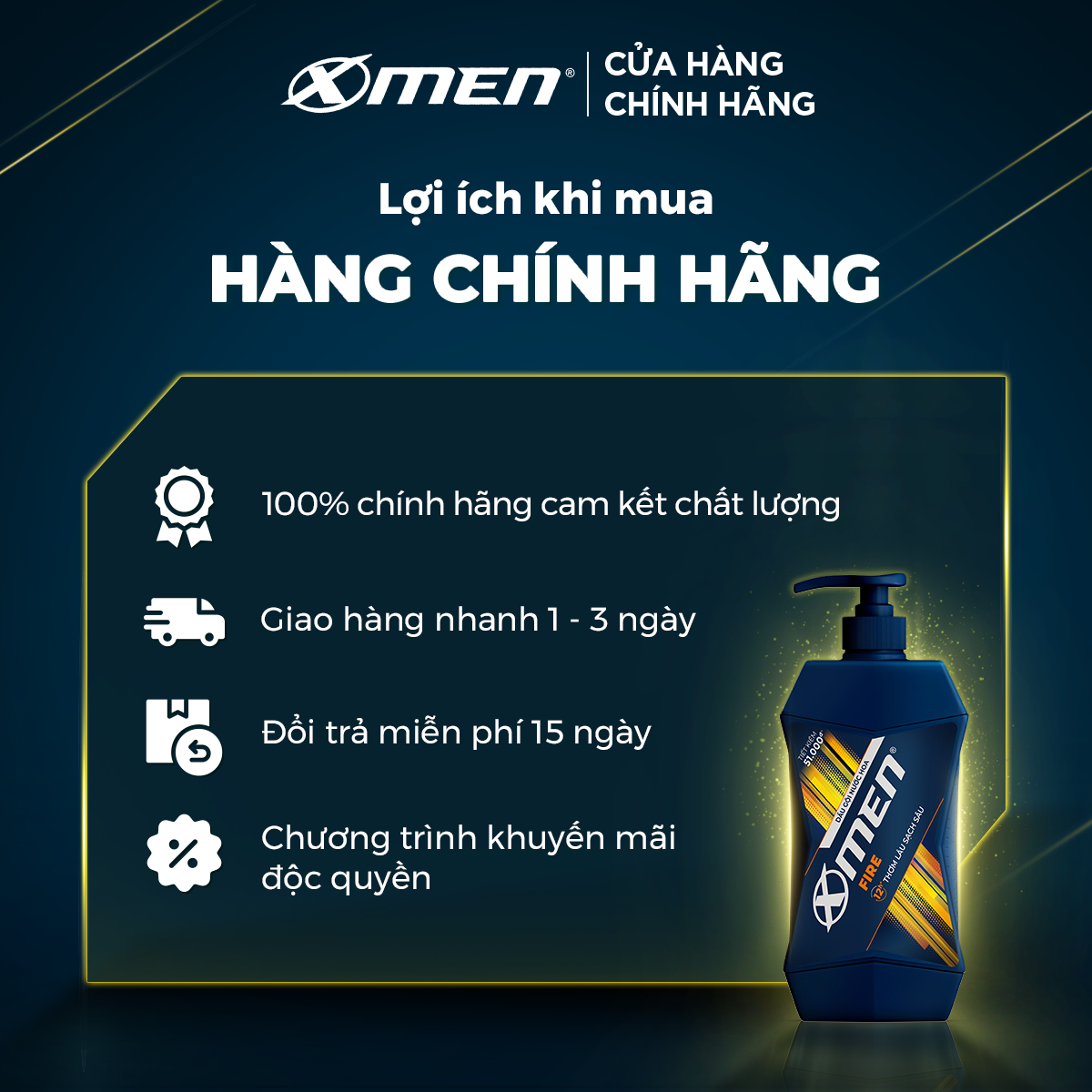 Dầu Gội Nước hoa X-Men Fire 380g