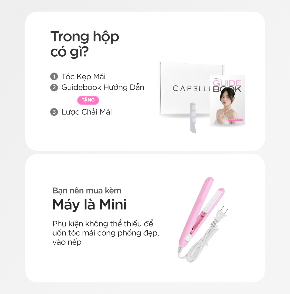 Tóc Kẹp Mái CAPELLI Mái 4D Siêu Da Đầu, Phủ Hói Toàn Diện