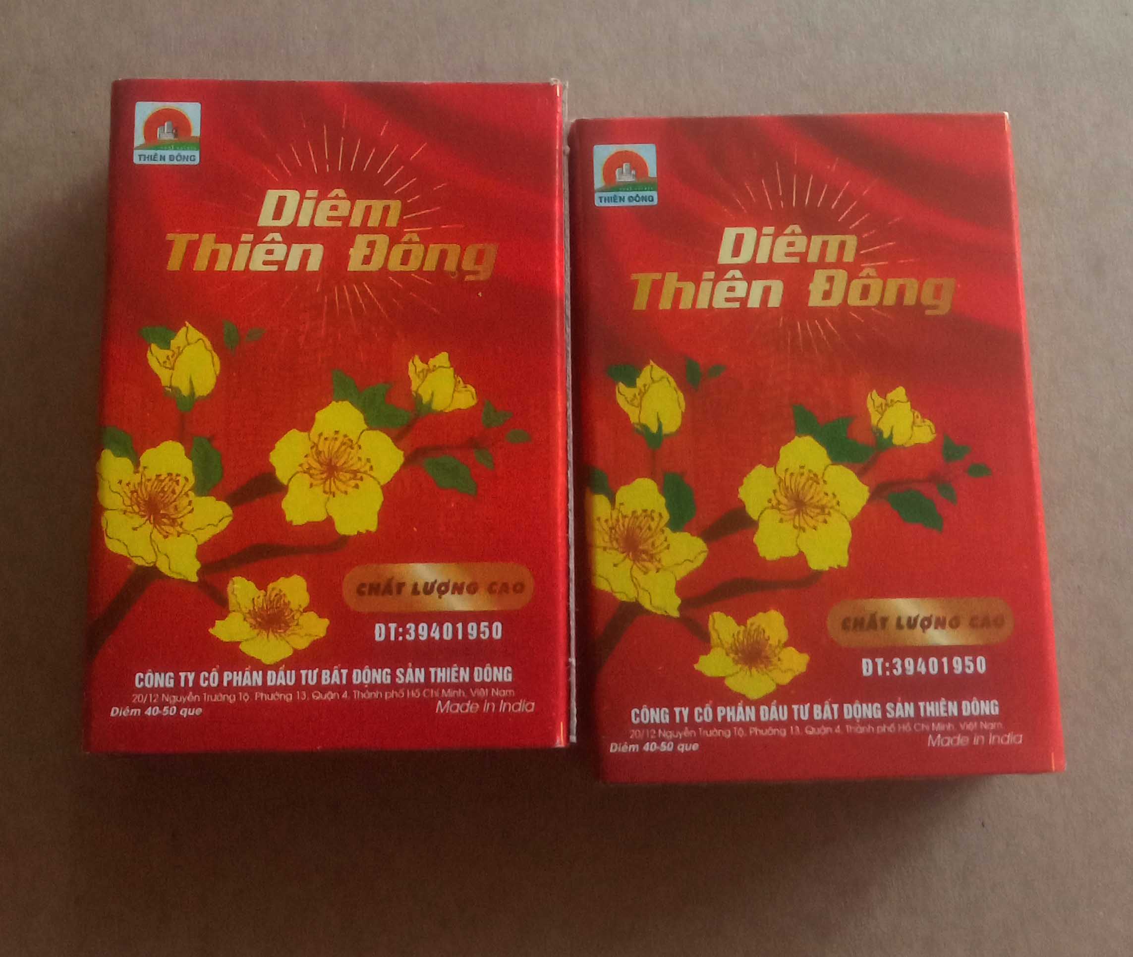 100 hộp diêm quẹt