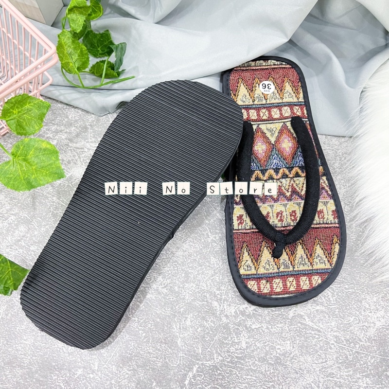 Dép thổ cẩm quai kẹp - ND016