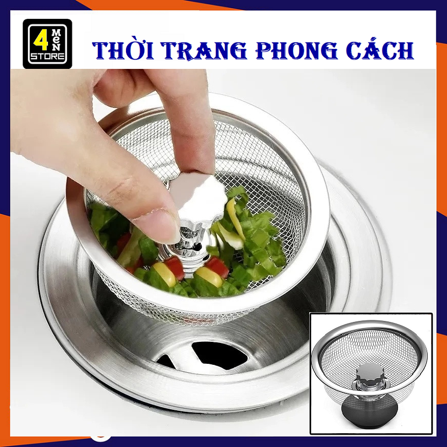 Dụng Cụ Lọc Rác Bồn Rửa Chén Inox Thông Minh Có Núm Cầm Dễ Dàng Lấy Ra ...