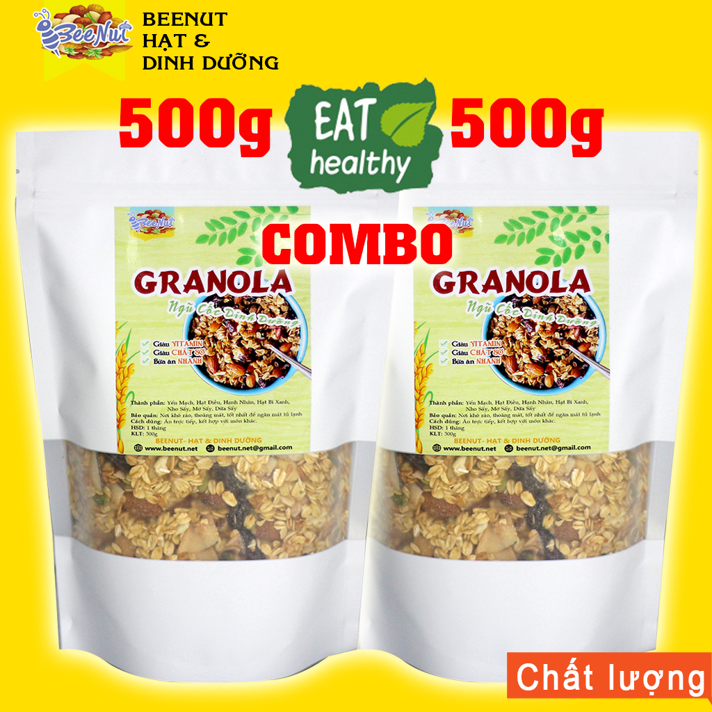 Ngũ cốc ăn kiêng Granola 1Kg - Ngũ cốc granola giảm cân - BeeNut
