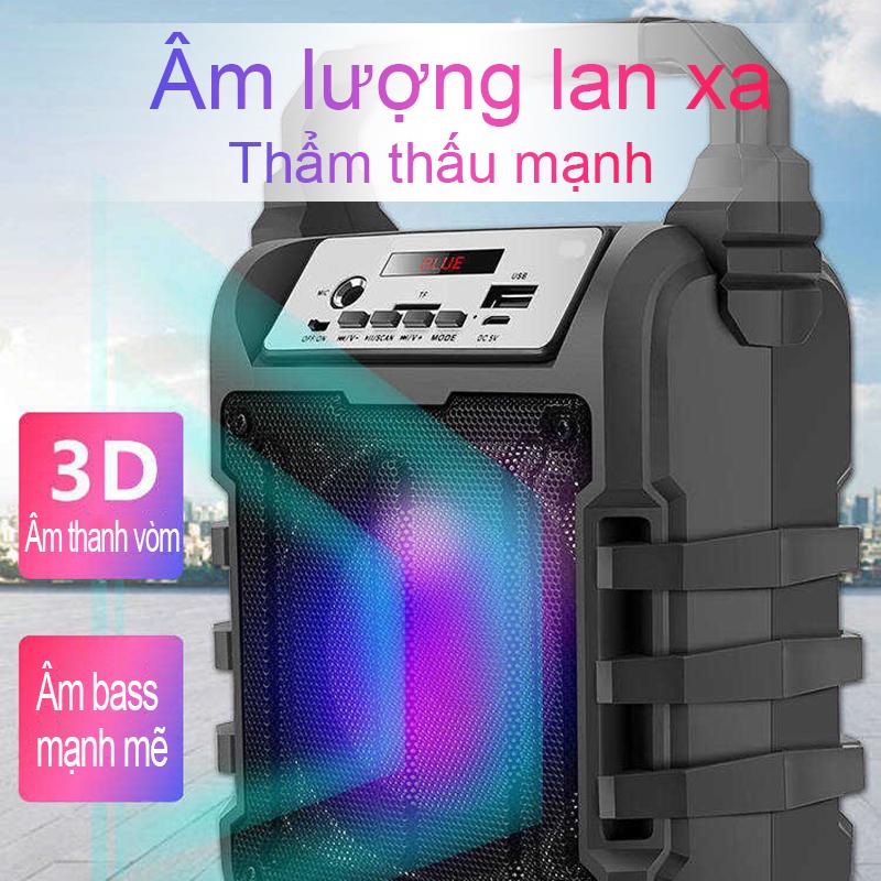 【New Be】Loa Bluetooth Âm thanh cực chuẩn tặng kèm Micro hát Karaoke (Loa bluetooth + micro)