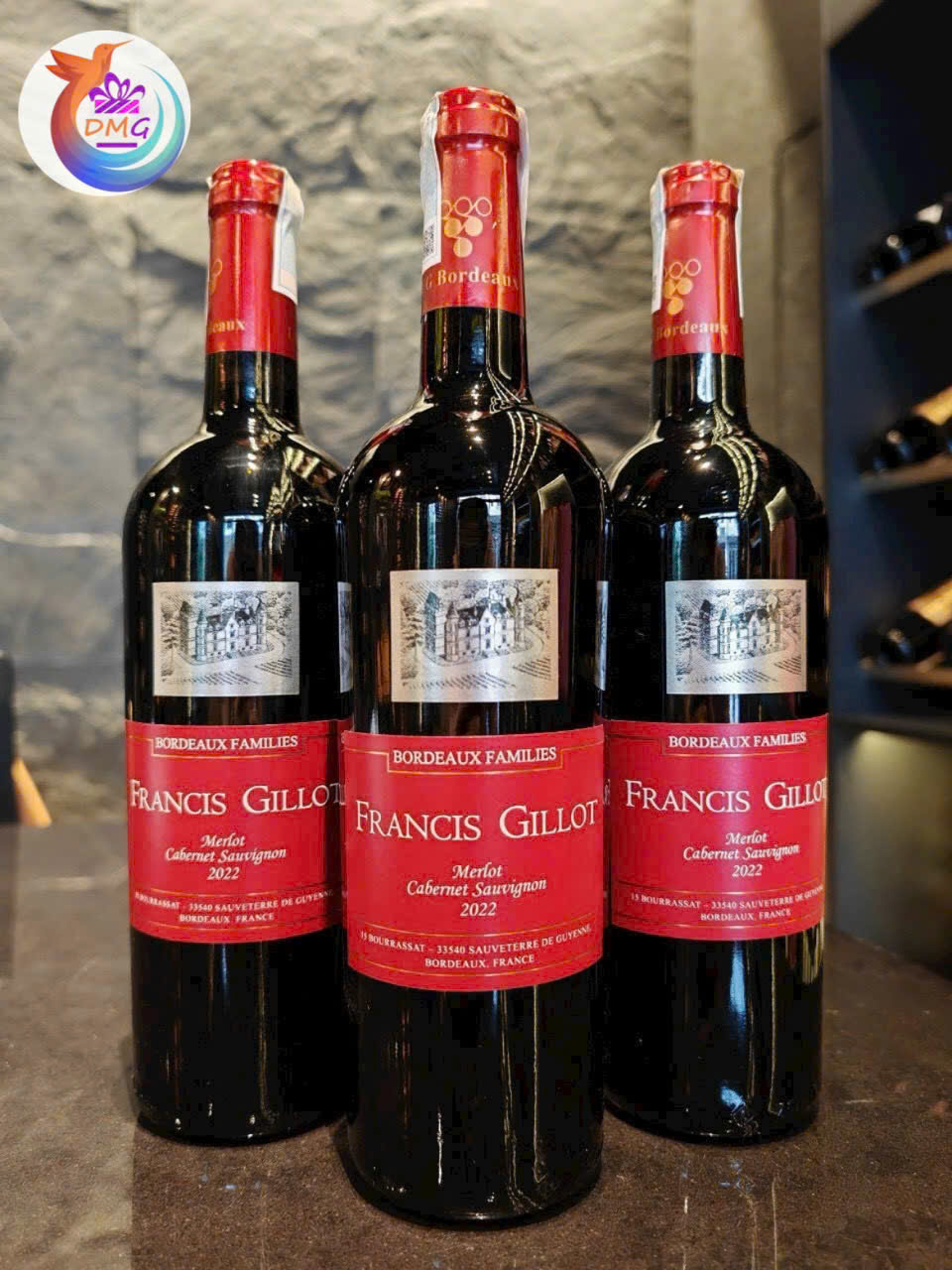 [NHẬP KHẨU] VANG ĐỎ PHÁP FRANCIS GILLOT MERLOT, CAB - 750ML (13.5%) - DMG WINE