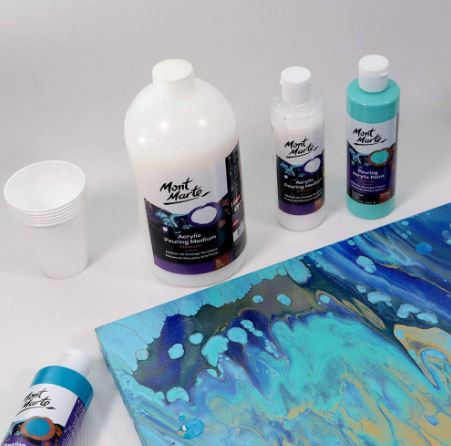 Dung môi pha loang, long mau acrylic, Mont Marte 240ml
