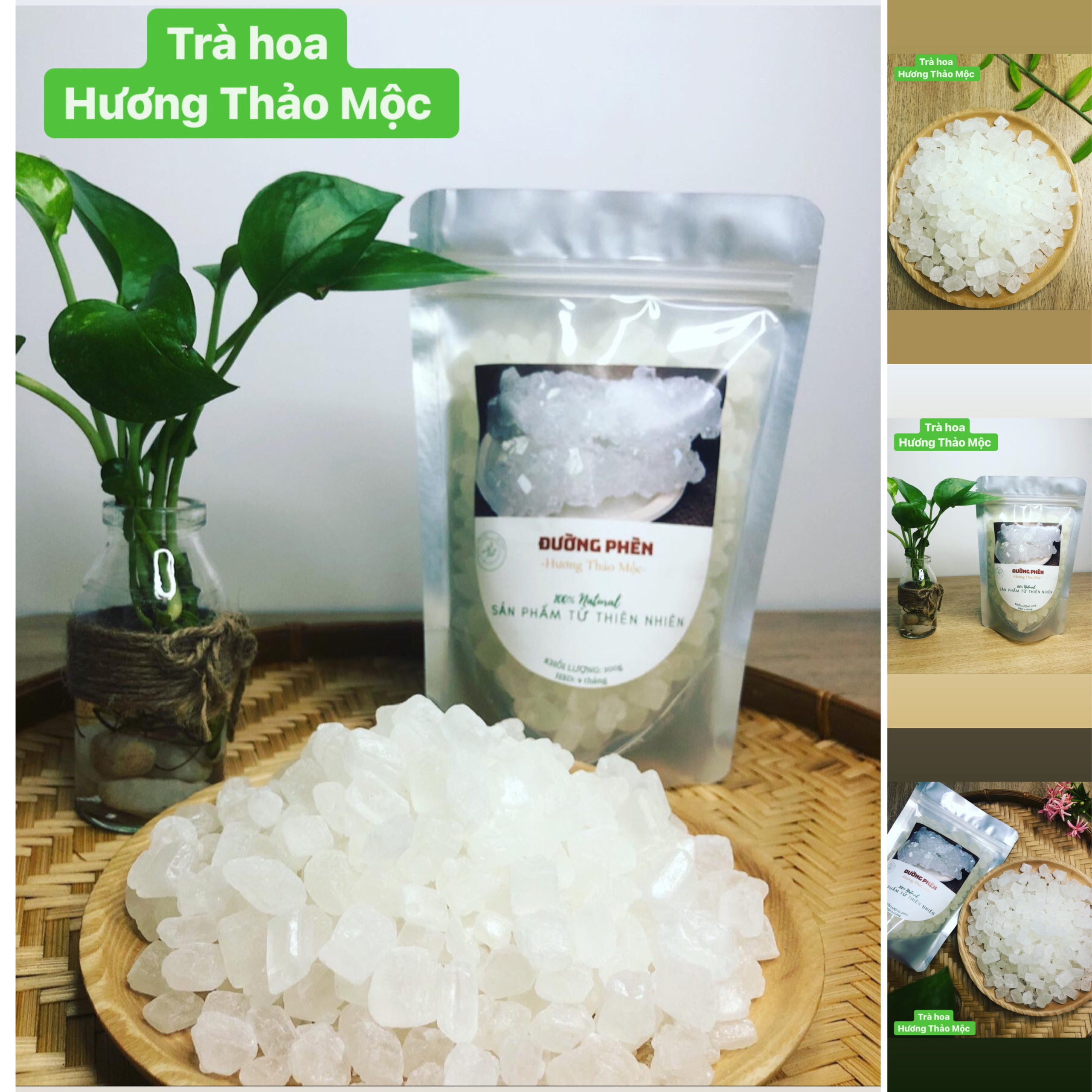 Đường Phèn Viên trắng Uống Trà 80g (Quảng Ngãi)