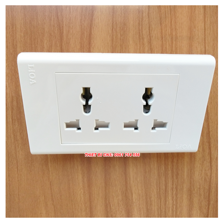 Ổ cắm 2 chấu, 3 chấu 16a 250v lioa - chính hãng