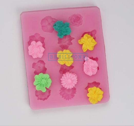 Khuôn rau câu silicon 3D mẫu 11 hoa