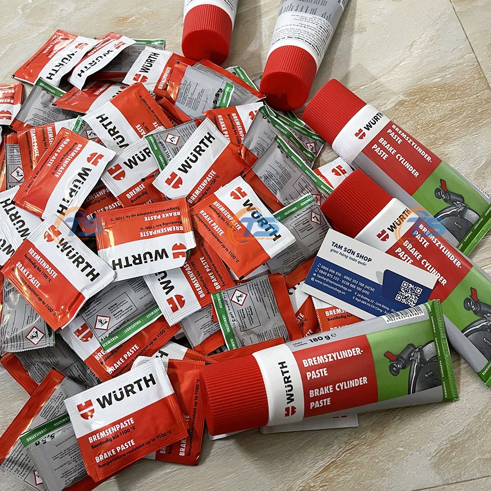 2 Gói Mỡ Tra Má Phanh Wurth Brake Paste 5.5g