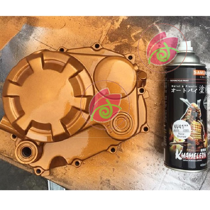 Sơn xịt Samurai màu nhũ Đồng - W41