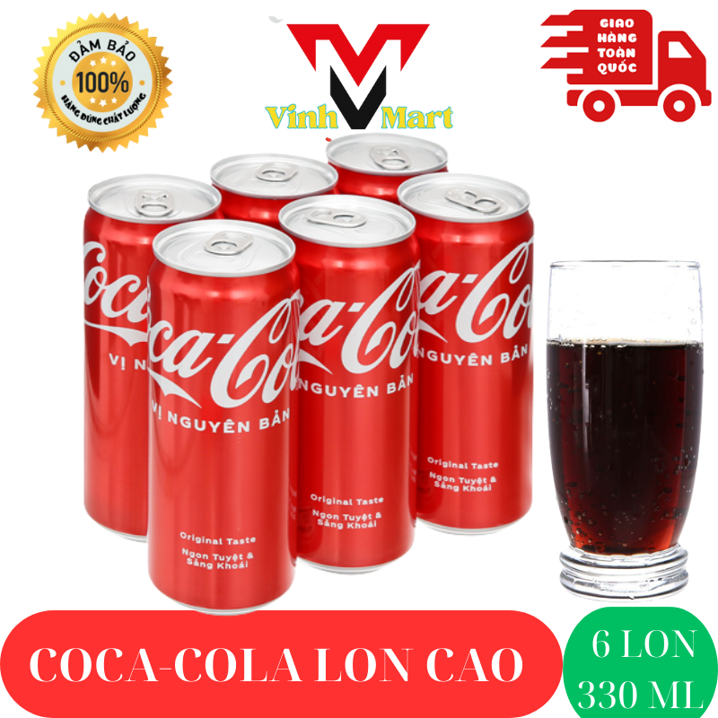 Nước Coca-cola Có Đường 1 Lốc 6 Lon 330 Ml