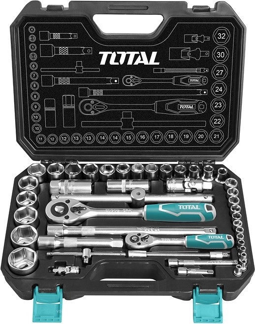 1/2" Bộ tuýp 44 chi tiết Total THT421441