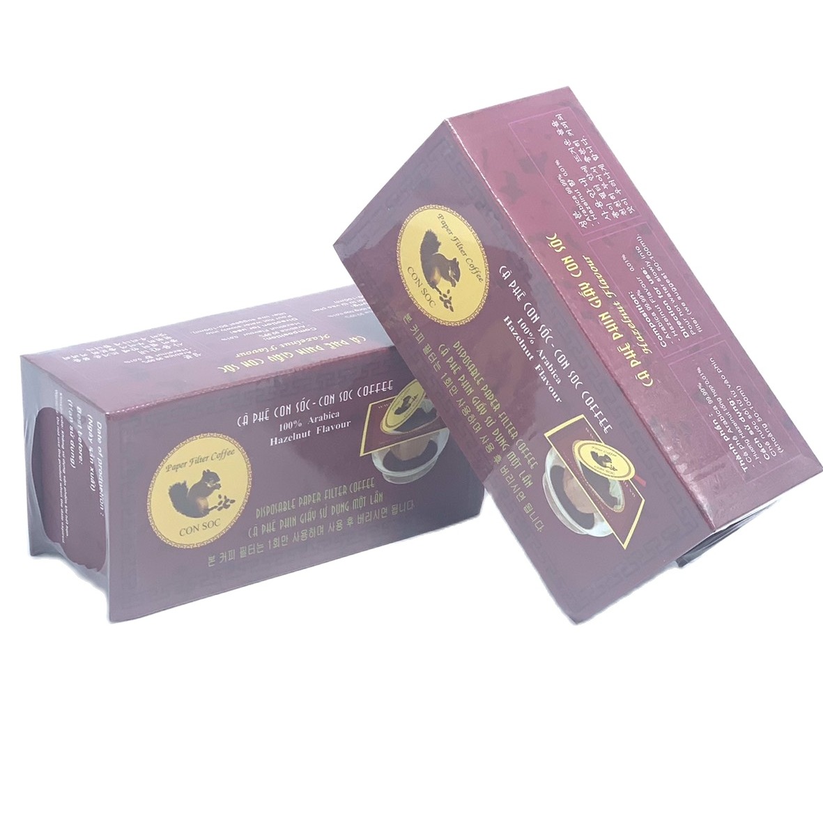 Cà phê Con Sóc Phin Lọc Tím Đơn( Hộp 10 Gói)