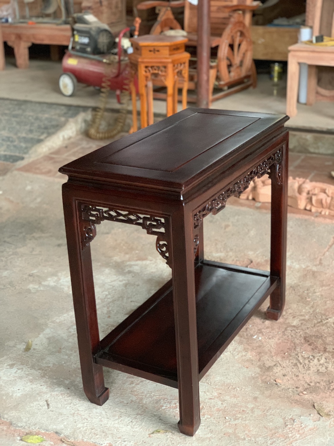 Đôn chữ nhật (mặt 40x80 cao 80) gỗ gõ