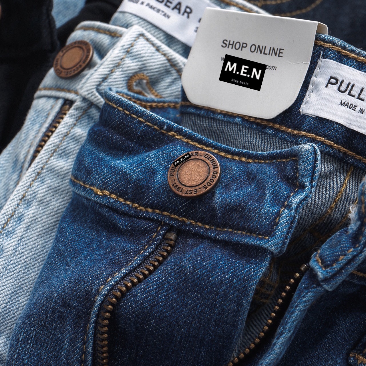 [HCM]Quần jean xanh rách Pull&Bear 06751