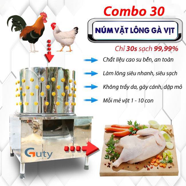 [Giá sỉ] Bộ 30 Núm cao su máy vặt lông gà, lông vịt - Dụng cụ vặt lông gà, vịt - Cây núm nút mút cao su vặt nhổ đánh lông gà, vịt, chó, mèo, thỏ, ngan, ngỗng - Hàng chính hãng, đảm bảo chất lượng cao