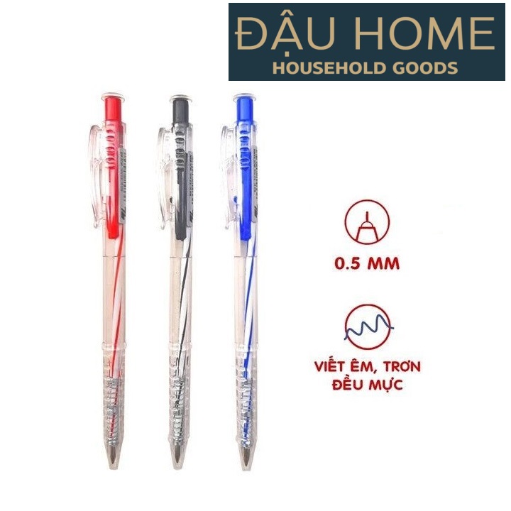 Bút bi ngòi nhỏ 0.5mm thiên long tl027 xanh / đen / đỏ