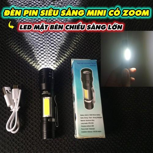 Đèn pin mini siêu sáng có zoom 1516