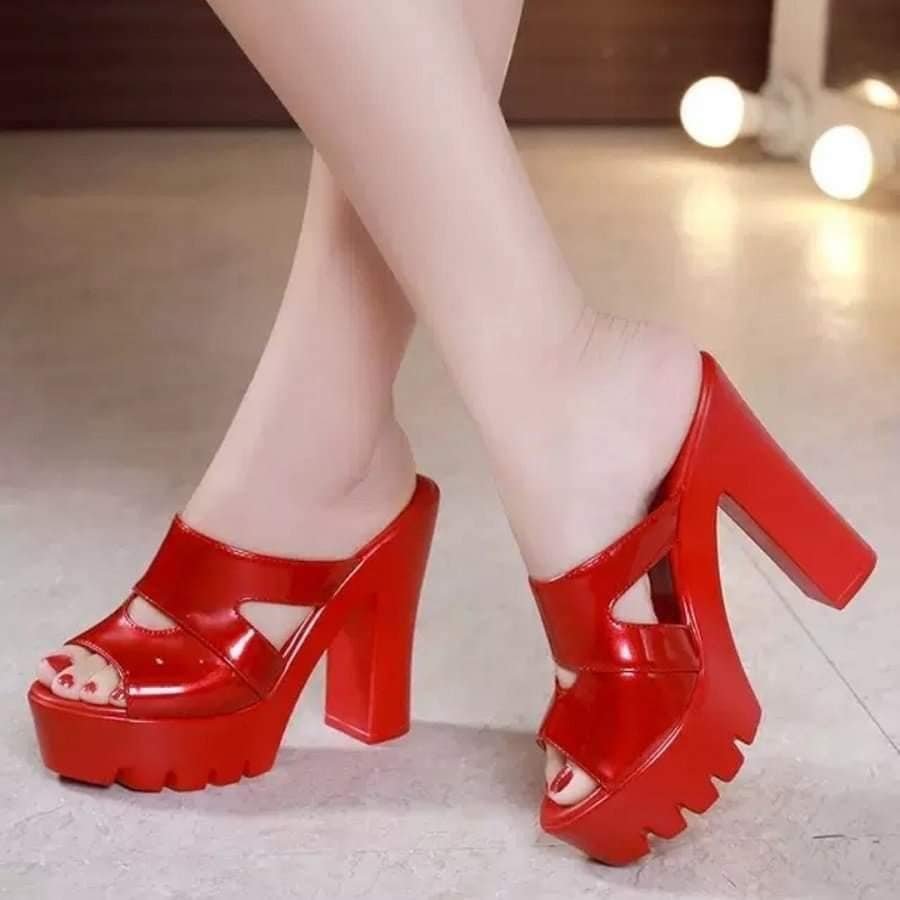 DÉP GUỐC GÓT VUÔNG DA BÓNG 9P CAO CẤP