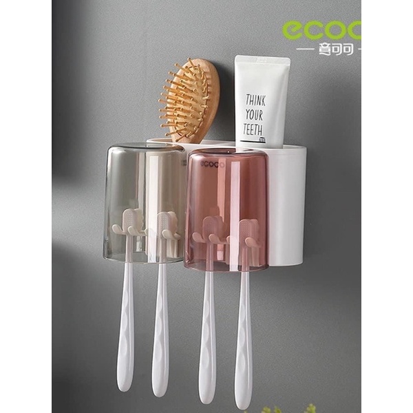 Hộp để bàn chải đánh răng ecoco kèm 3 cốc( SIÊU SALE GIÁ HÓT)