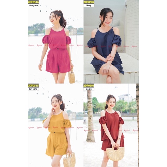 Bộ yếm đũi tay phồng cardina