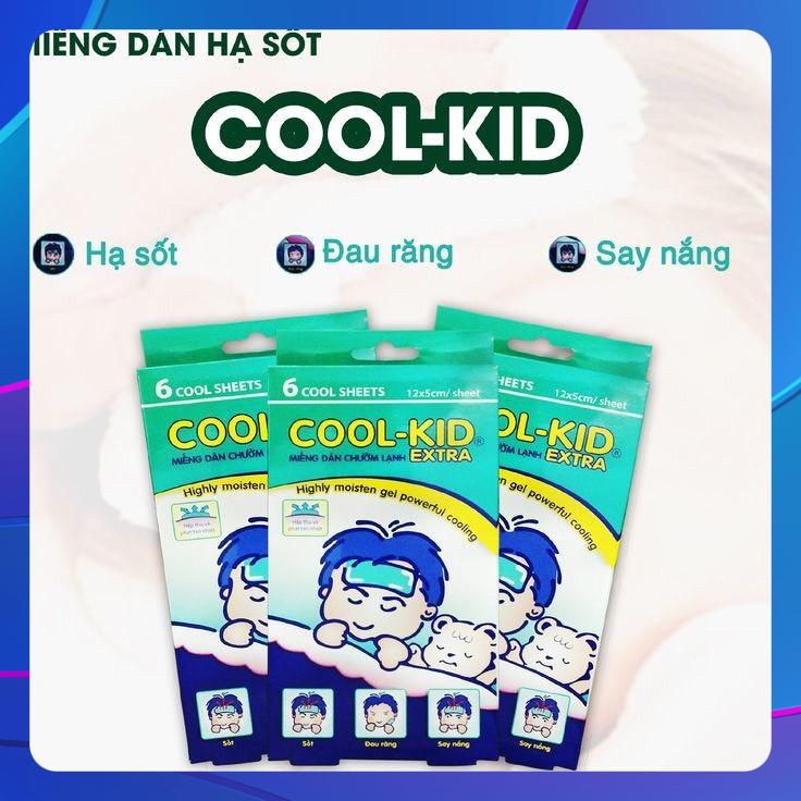 Miếng dán chườm lạnh COOL-KID Extra HẠ SỐT cho trẻ em (Hộp 6 miếng)