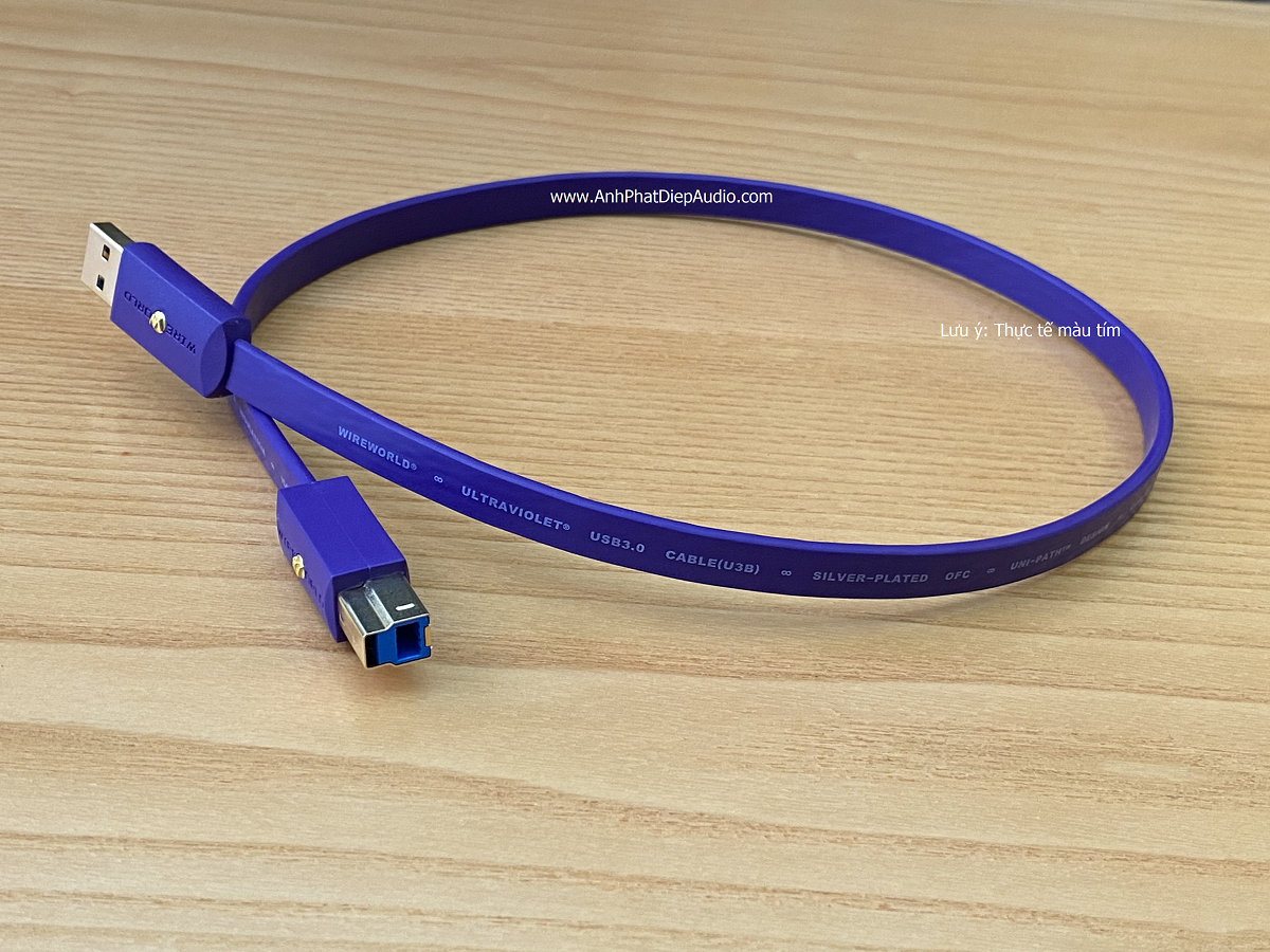 Dây usb WIREWORLD Ultraviolet 8 USB 3.0 A to B Audio Cables
