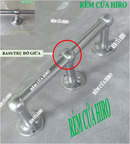 Combo thanh treo rèm cửa màn cửa 1.4m bằng inox đủ phụ kiện