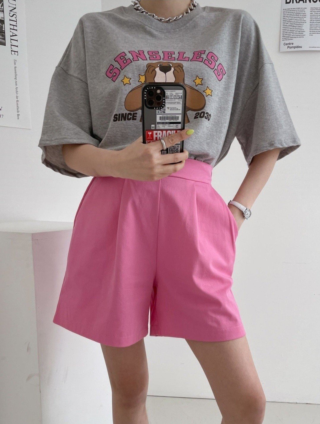[ogniM Seoul] Korean-style slim fit cotton shorts (Made in Korea)
