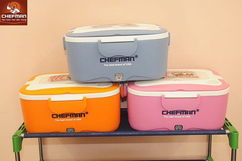 Hộp cơm hâm nóng Chefman CM-113i inox , hop dung com , hôp đựng cơm