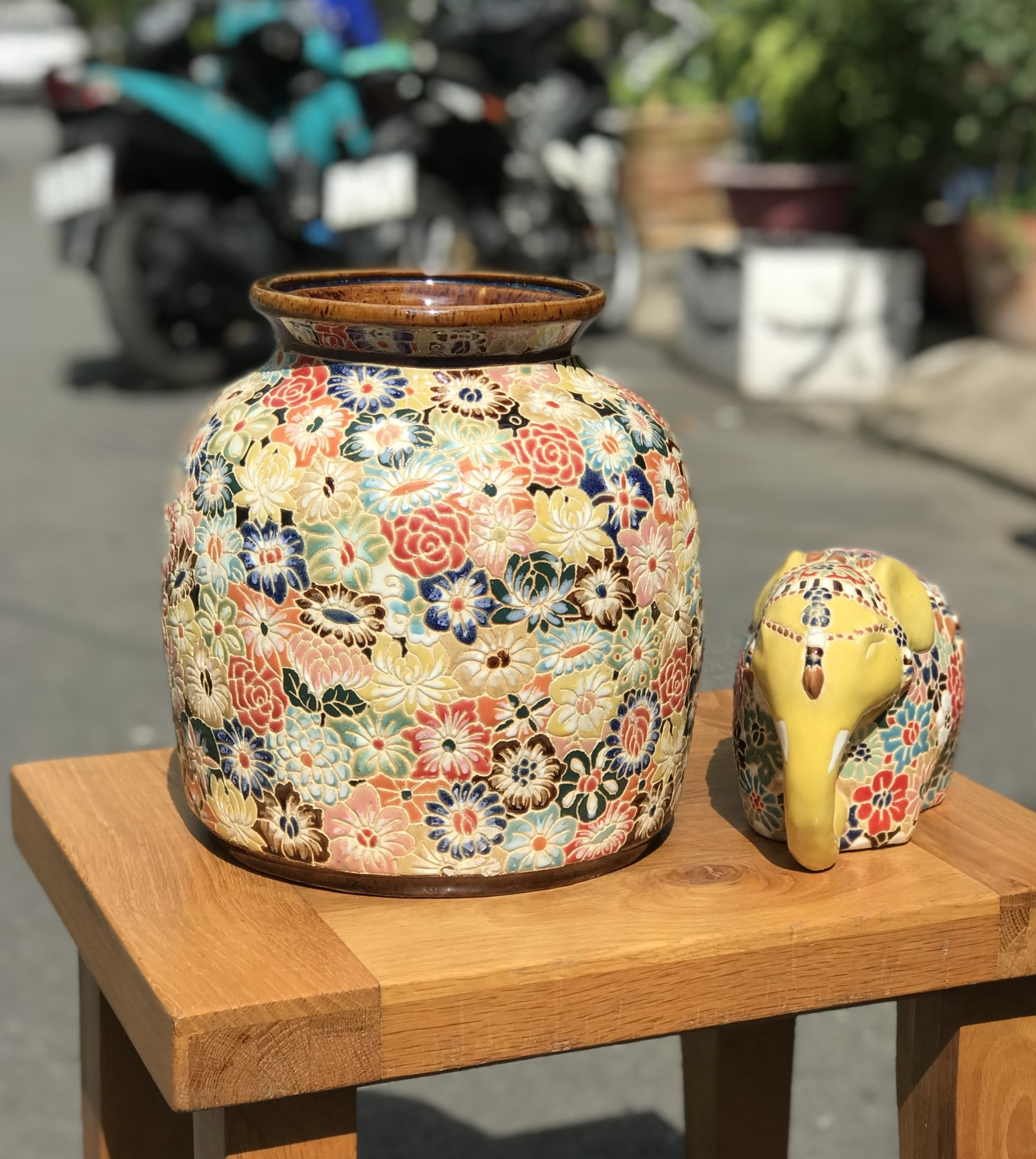 Bình Chóe Bách Hoa Gốm Sứ Nam Bộ HN 28cm