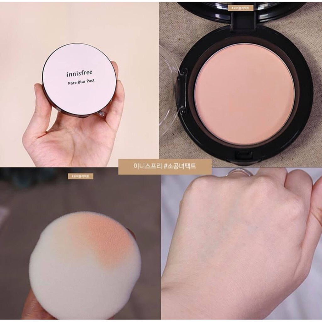 Phấn phủ che phủ lỗ chân lông dạng nén innisfree Pore Blur Pact