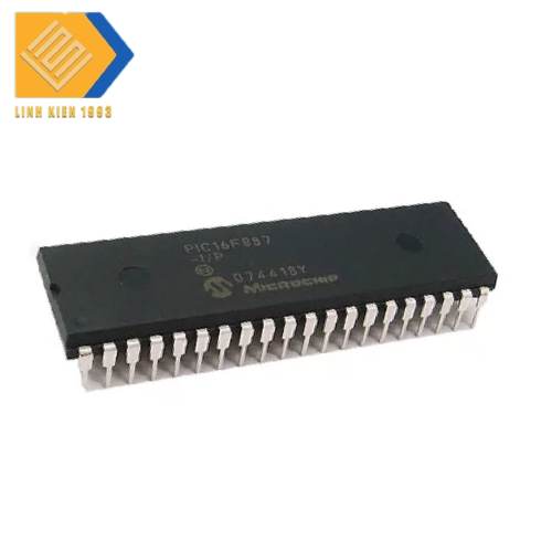 IC vi điều khiển PIC16F887-I/PT DIP40 8-Bit Microcontroller, 20MHz chân cắm