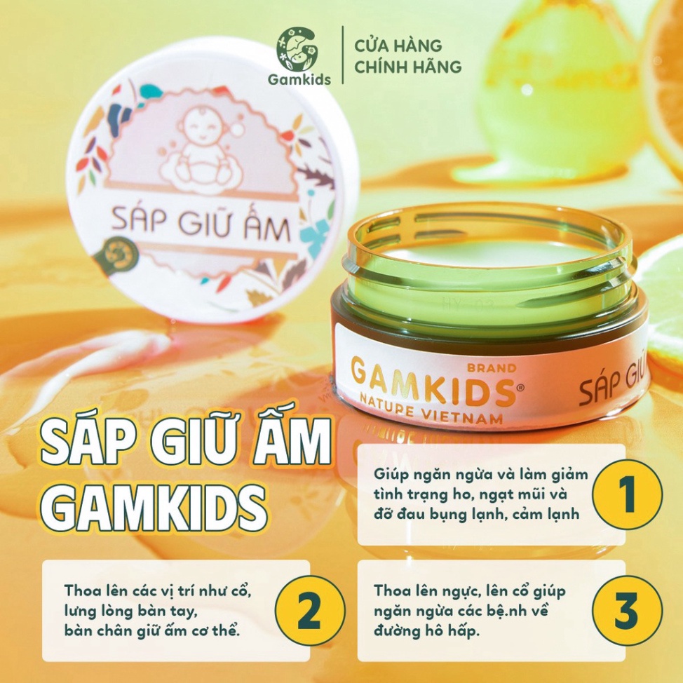 Combo Kem Dưỡng + Sáp Giữ Ấm Gamkids Cho Bé