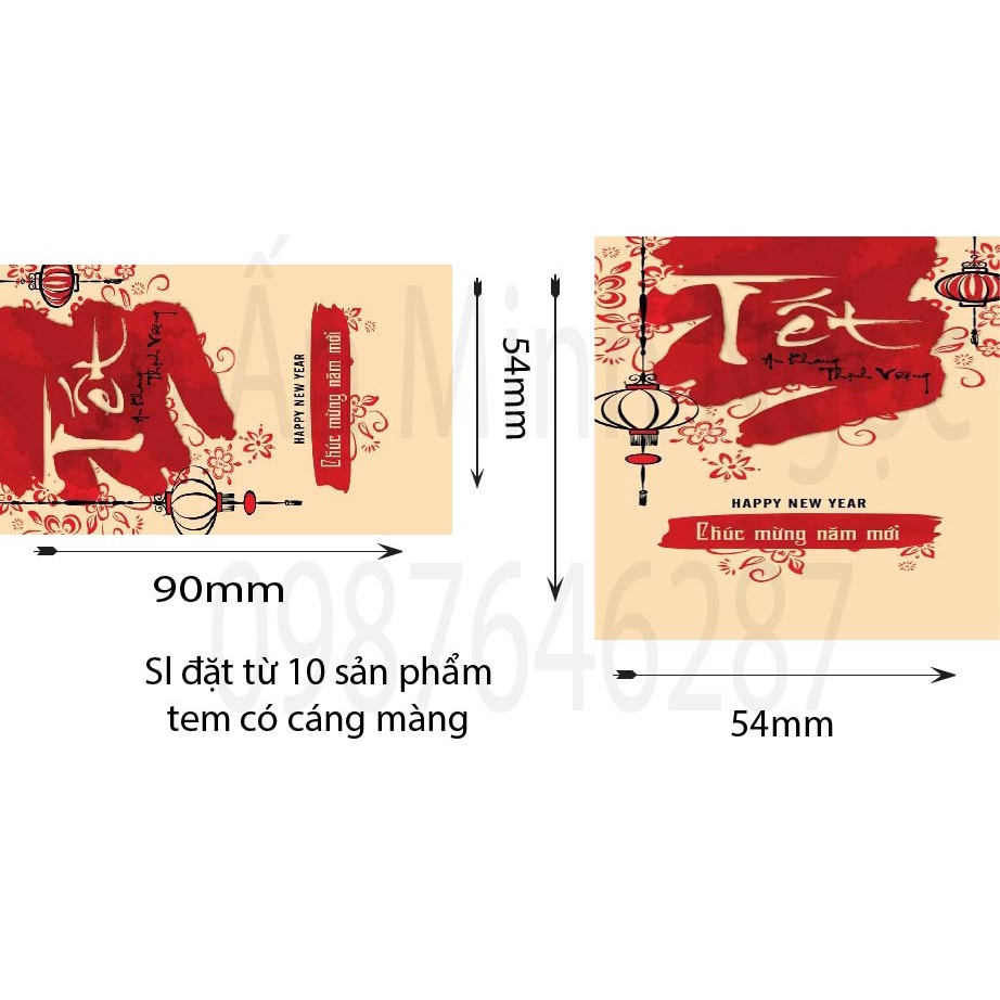 15 Tem dán sản phẩm Tết