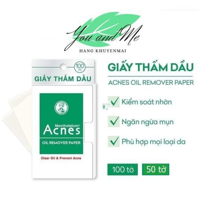 Giấy thấm dầu Acnes Oil Remover Paper (100 tờ)