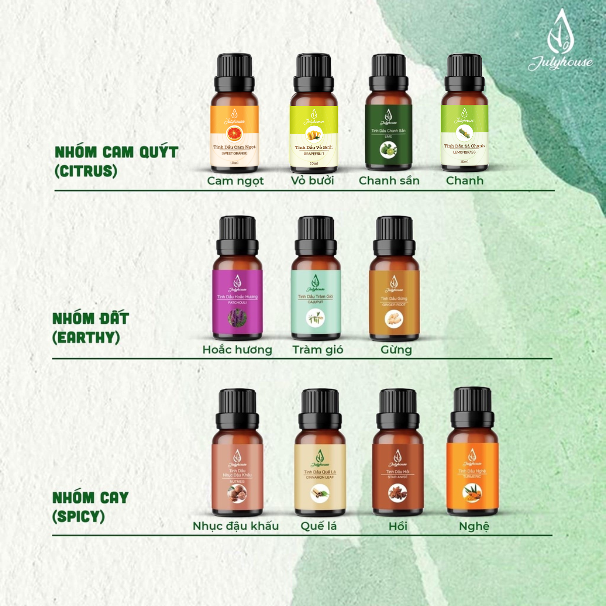 Tinh dầu Vani 10ml JULYHOUSE
