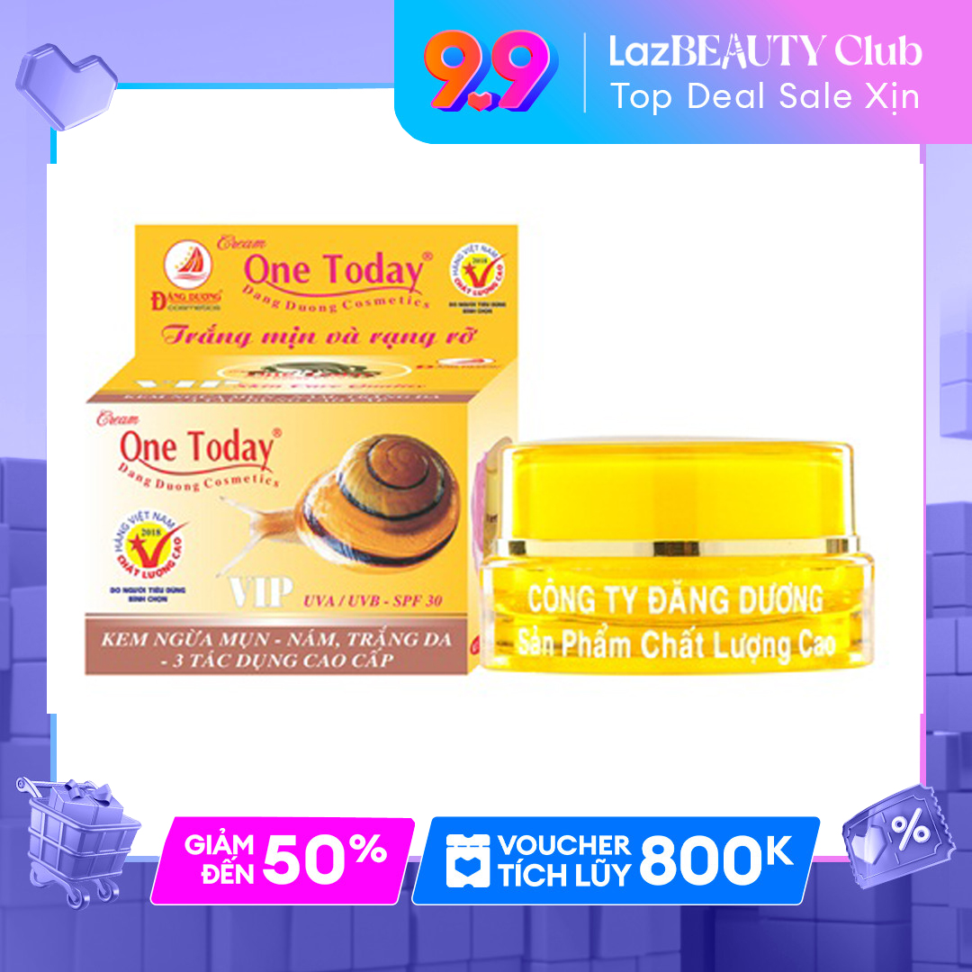 Kem ngừa mụn xóa nám trắng da 3 tác dụng ốc sên One Today Vip (15g) chính hãng